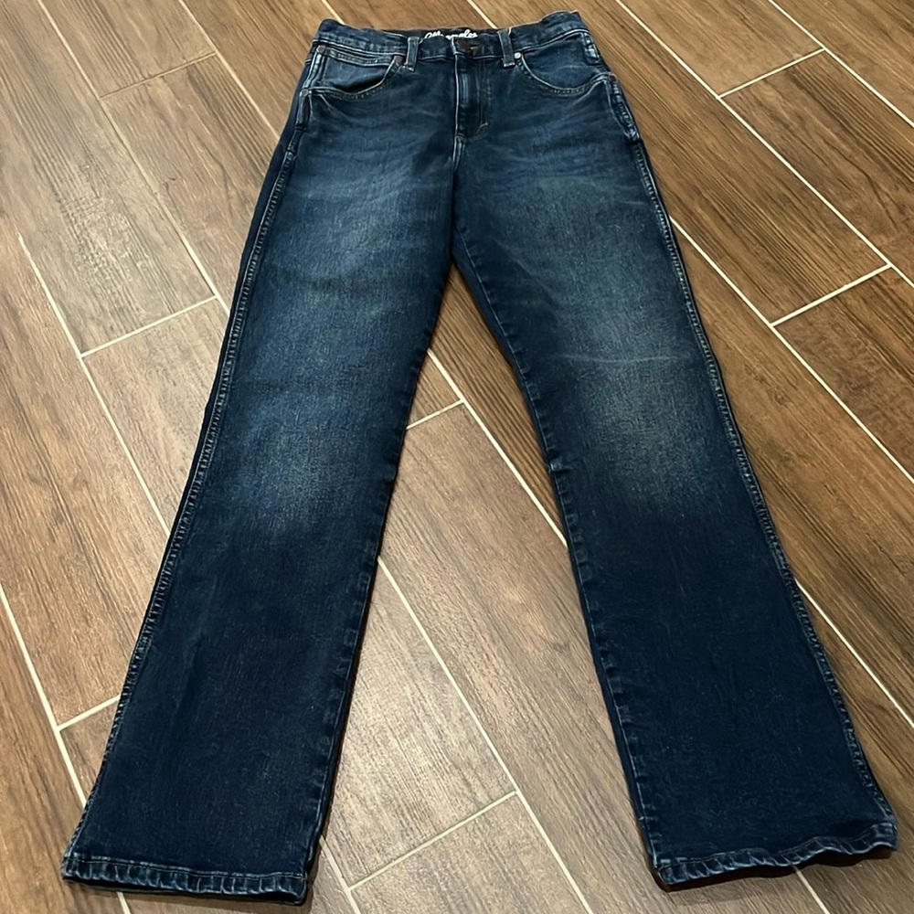 Wrangler Retro Boy Relaxed Boot Jeans Size 16 Slim Adjustable Waist Normal Wear